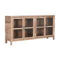 **Buffet en bois avec portes vitrées : Design moderne et fonctionnalité**